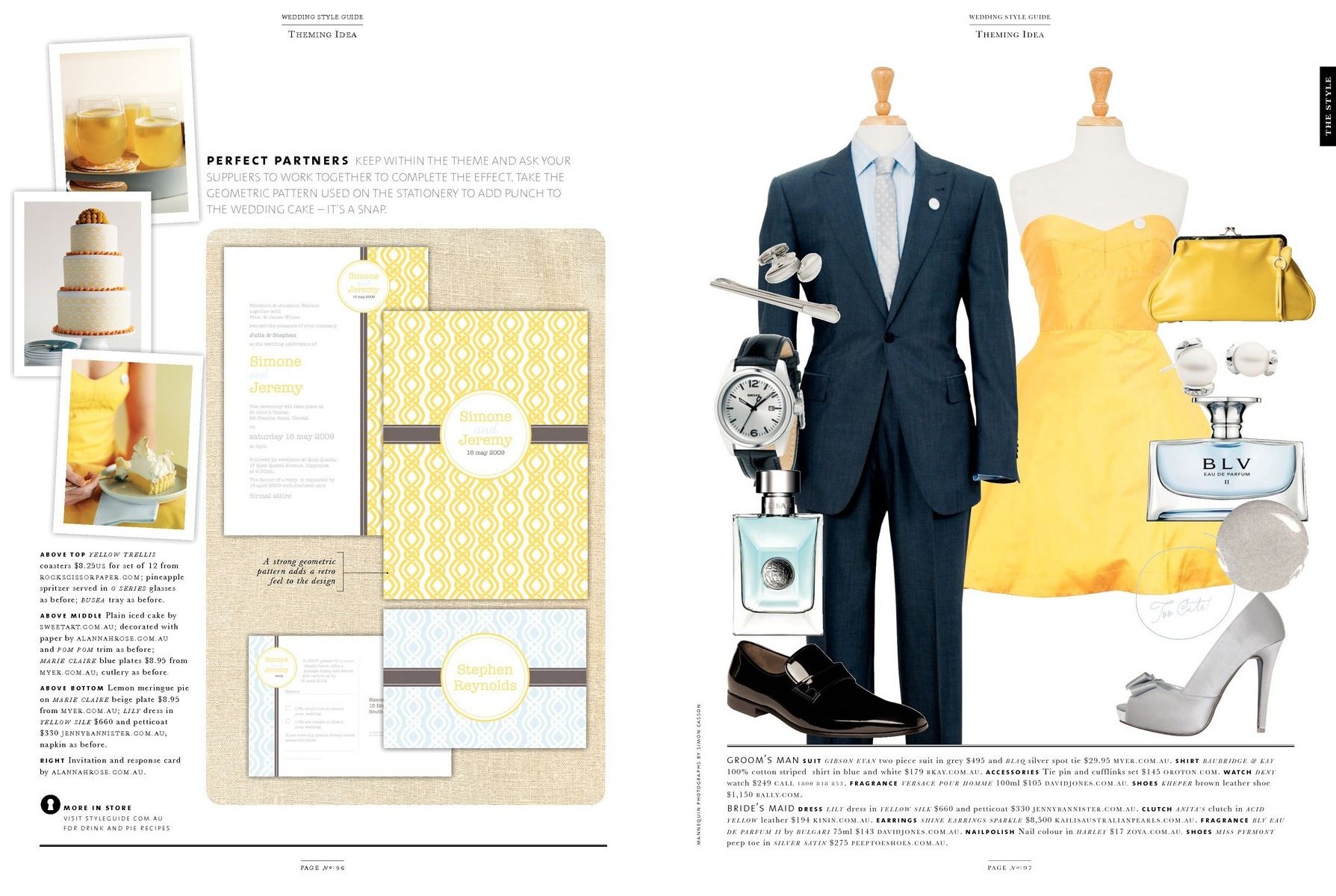 yellow wedding invitations