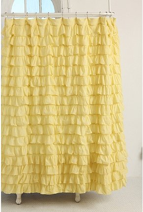 ruffle skirt shower curtain