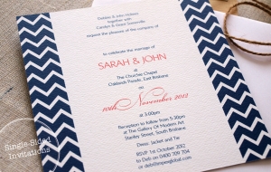 Single Sided Invitations