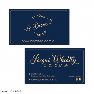 Product Image_Le Bronzd_0001 Business Cards_Jacqui Wheatly