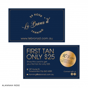 Product Image_Le Bronzd_Business Cards_1st Tan $25