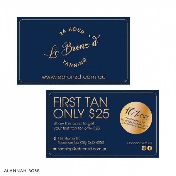 Product Image_Le Bronzd_Business Cards_1st Tan $25