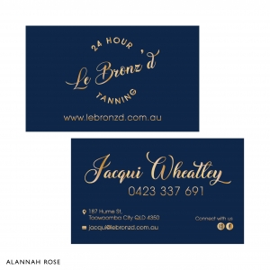 Product Image_Le Bronz'd_Business Cards_Jacqui Wheatly