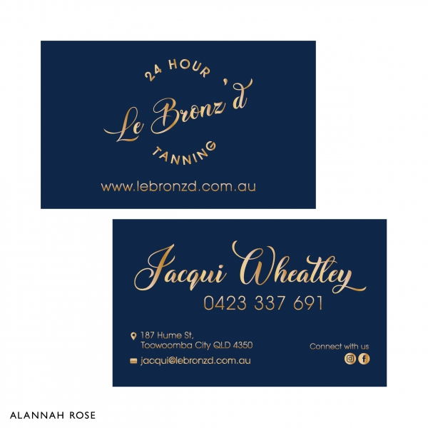 Product Image_Le Bronz'd_Business Cards_Jacqui Wheatly