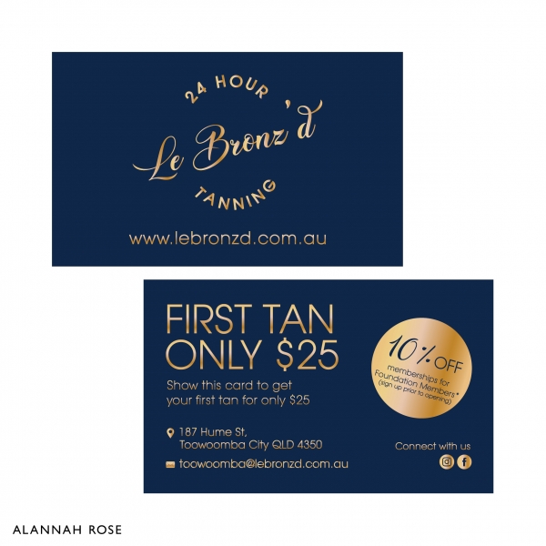 Product Image_Le Bronzd_Business Cards_1st Tan $25