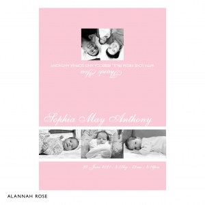 Product Image of a custom Baby Thank You card