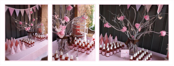 bird party theme, party drink bottle labels, bird party invitations, bird party table