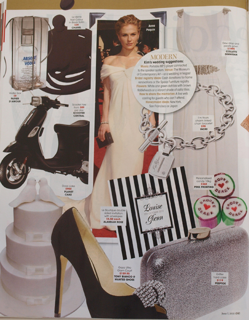 celebrity wedding invitations anna paquin