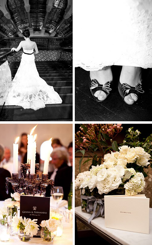 genna black and white wedding stationery