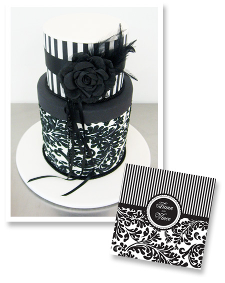 hollywood nights wedding cake