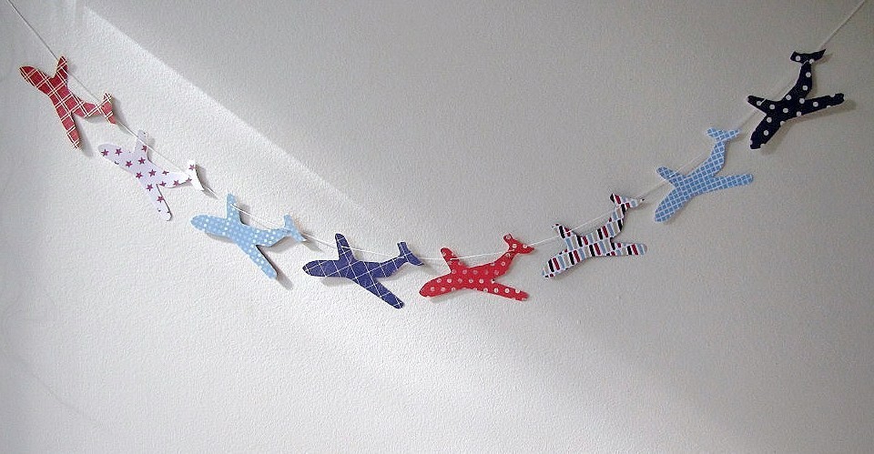 little plane paper garland