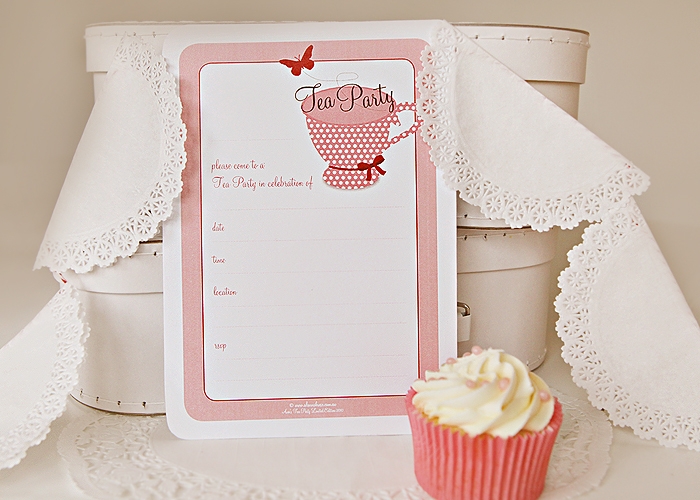 ava's tea party invitation by alannah rose