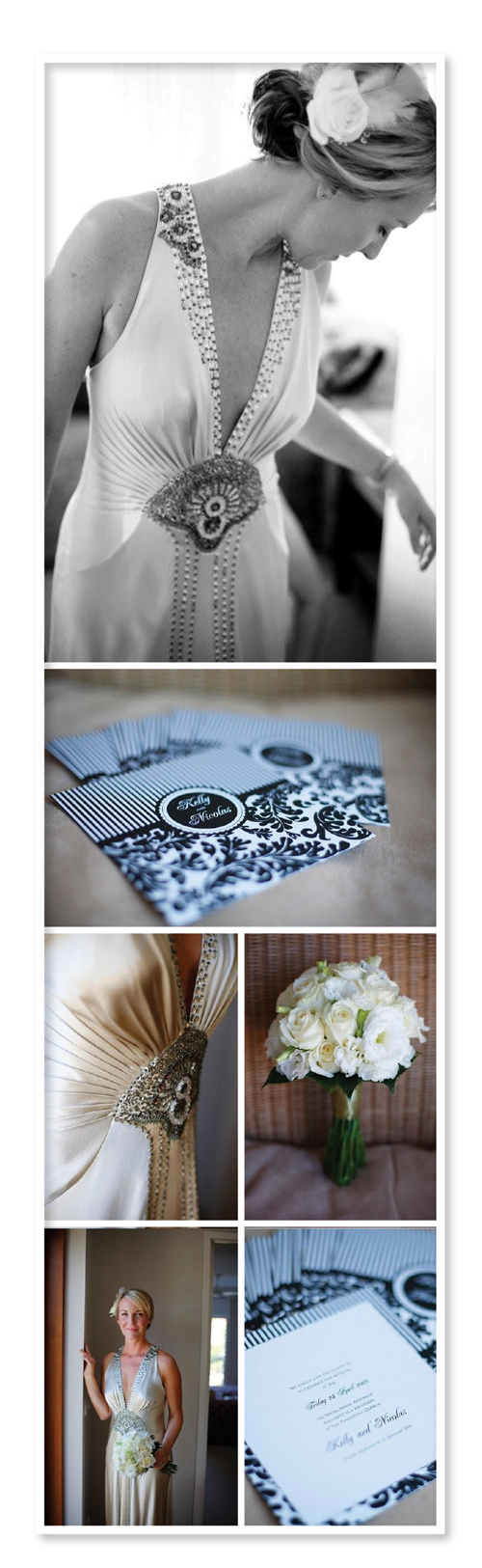 wedding invitations vintage black and white