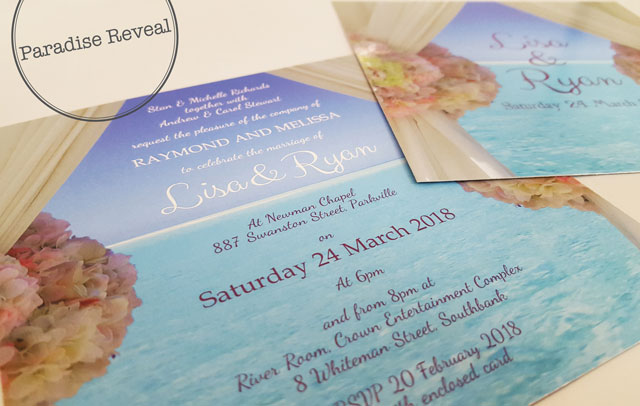 Beach Themed wedding invitation