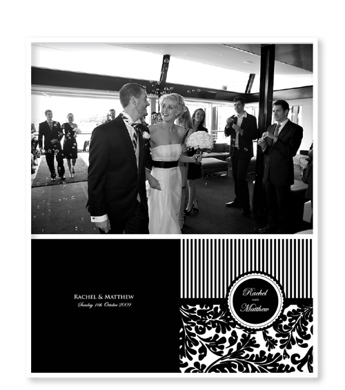 black and white wedding invitations