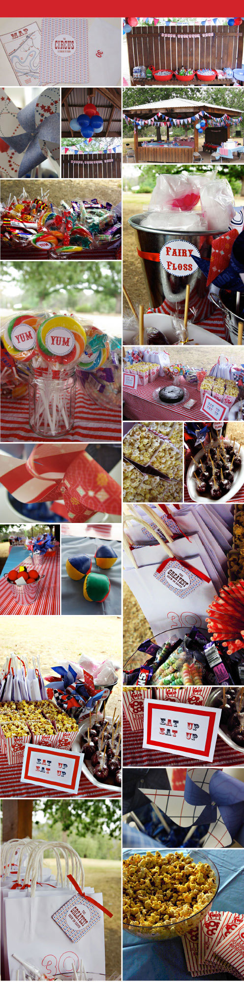 circus birthday party invitations